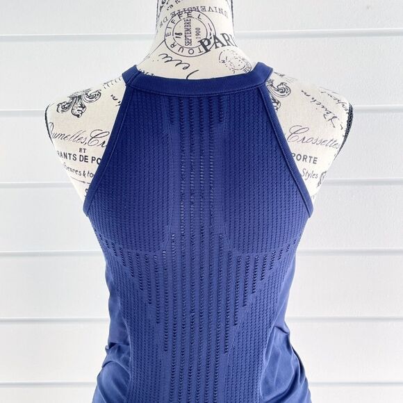 Athleta Diamond Mesh Navy Trophy Tank Top XS - Picture 7 of 8